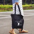 Shopping Design Shopping Bag Lovely Animal Pure Color Simple Student Canvas Tote Bag Sling Shopping Bags