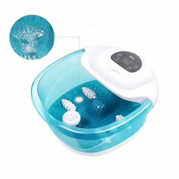 Comfortable Electric Vibrating Bubble Foot Bath Spa Massager with Nodes and Rollers