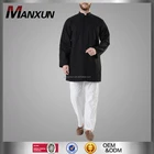 Kurta Designs 2017 Wholesale Black Pakistani Kurta Designs Tops For Muslim Men