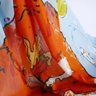 Custom Design Digital Printing Silk Chiffon Georgette Habotai Satin Fabric For Dress And Scarves