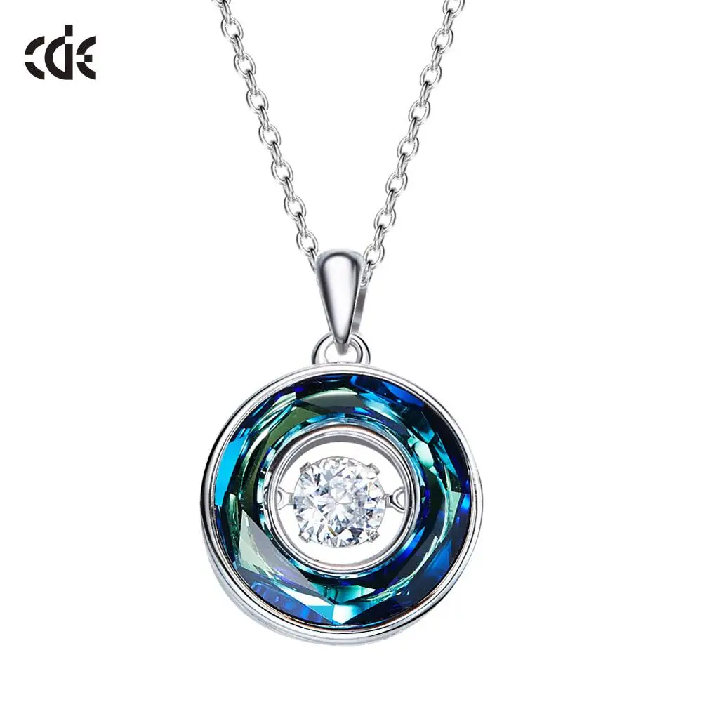 New Arrival 2021 Jewelry 925 Gemstone Circle Pendant Necklace