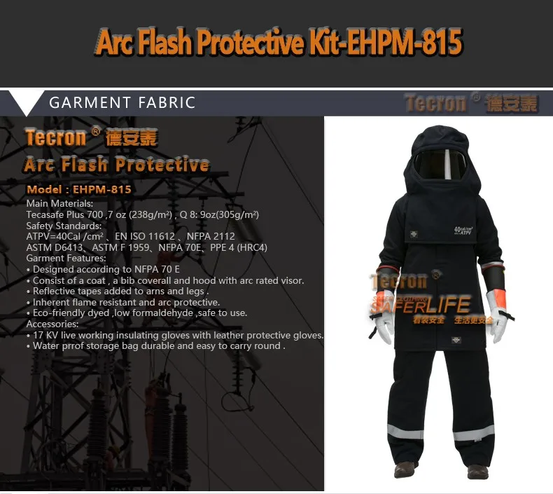 Cal Arc Flash Suit Nfpa E Hrc Electrical Protection Clothing Arc