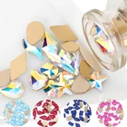 Nail Over 50 Shapes Flat Back Colorful Crystal Ab Horse Eye Teardrop Diamond Diy 3D Nail Art Rhinestone
