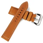 Crazy Horse Leather Customer Design Logo Genuine Leather Brown Black Vintage Watch Band 20-26mm