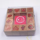 Wood Toys Wood Stamp Set Children Toys Include Ink Pads