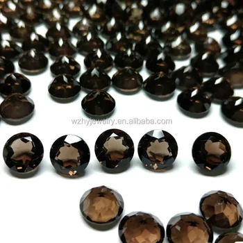 Loose small faceted gemstone natural smoky quartz beads for jewelry making
