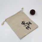 Tea Bag Organic Tea Bags Promotional Custom Logo Printed Organic Produce Reusable Linen Fabric Drawstring Tea Bag