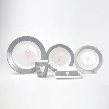 20pcs porcelain dinner set with decal printing
