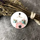 Earring Fashion Round Design Art Paper Earring Card Hanging Stud Earring