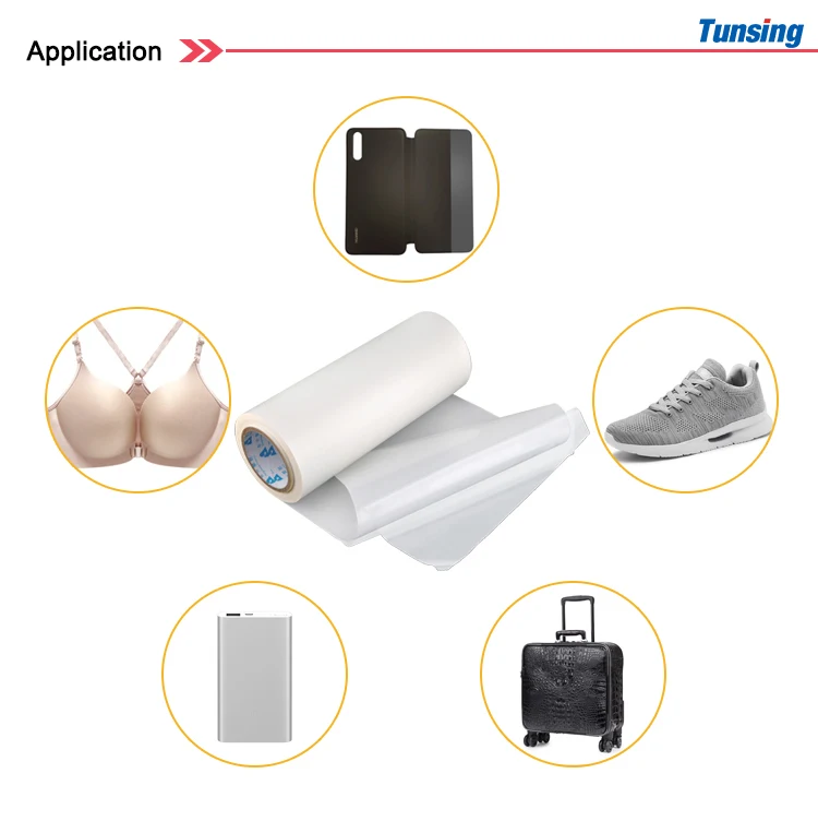 Texturas suaves TPU Poliuretano para têxteis Tecidos Vestuário Thermo Tpu High Elastic Hot Melt Adhesive Film 0