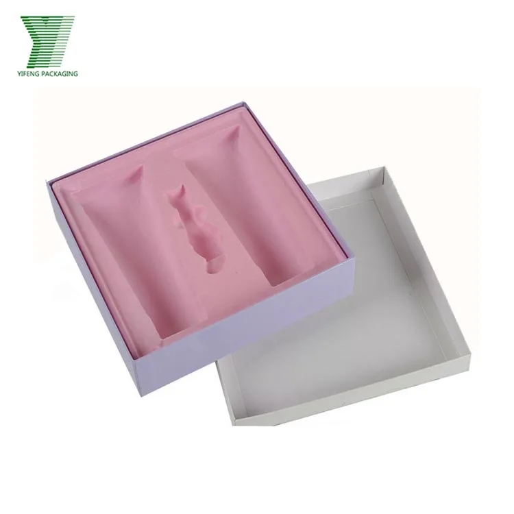 custom cmyk printing square rigid packaging cosmetic black gift