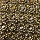 Trim 10Yards 6 Rows Sunflower Rhinestone Trim Diamond Mesh Flower