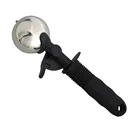Ice Comfortable Rubber Handle Stainless Steel Ice Cream Scooper