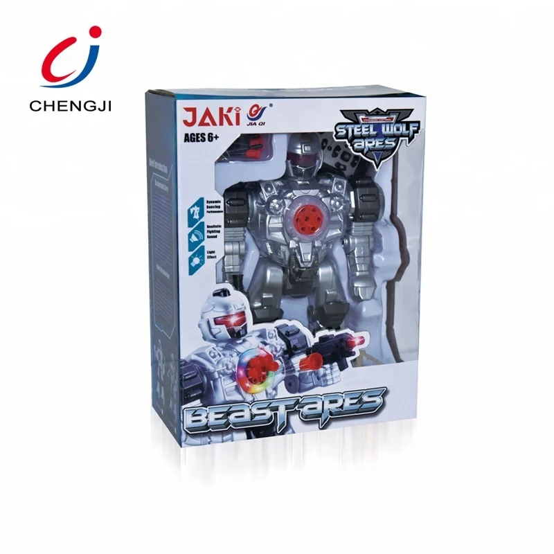 New Intelligent shooting game fighting rc battle robot with light and sound
