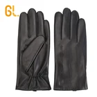 Winter Leather Gloves GL Wholesale Men Genuine Goatskin Winter Car Driving Dress Leather Gloves