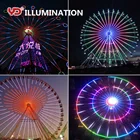 Rgbw Outdoor Use Led Point Lights Outdoor Rgbw Dmx Led String Programmable Addressable Led Point Dot Lights 30mm