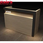 wooden clothes shop counter table design for garments shop