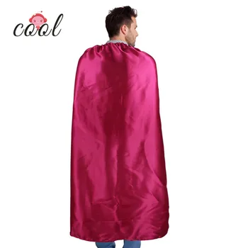 halloween cape wholesale adult super hero capes 140x90cm satin material plain colour girls superhero cape