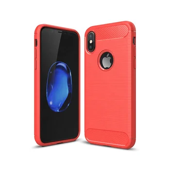 Saiboro tpu protective carbon fiber case, Carbon fiber soft case for apple for iphone x 10 8 7 6 5 plus