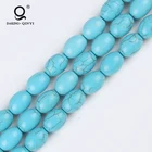 Precious Stone Beads Beads Factory Jewelry Accessories Natural Rice Shape Turquoise Semi Precious Stone Beads