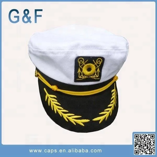 New Design White Custom Captain Sailor Hat