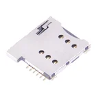 Sim Card Sim Socket Micro Sim Push-Push Type Connector Socket H1.35 6pin Card Slot Holder