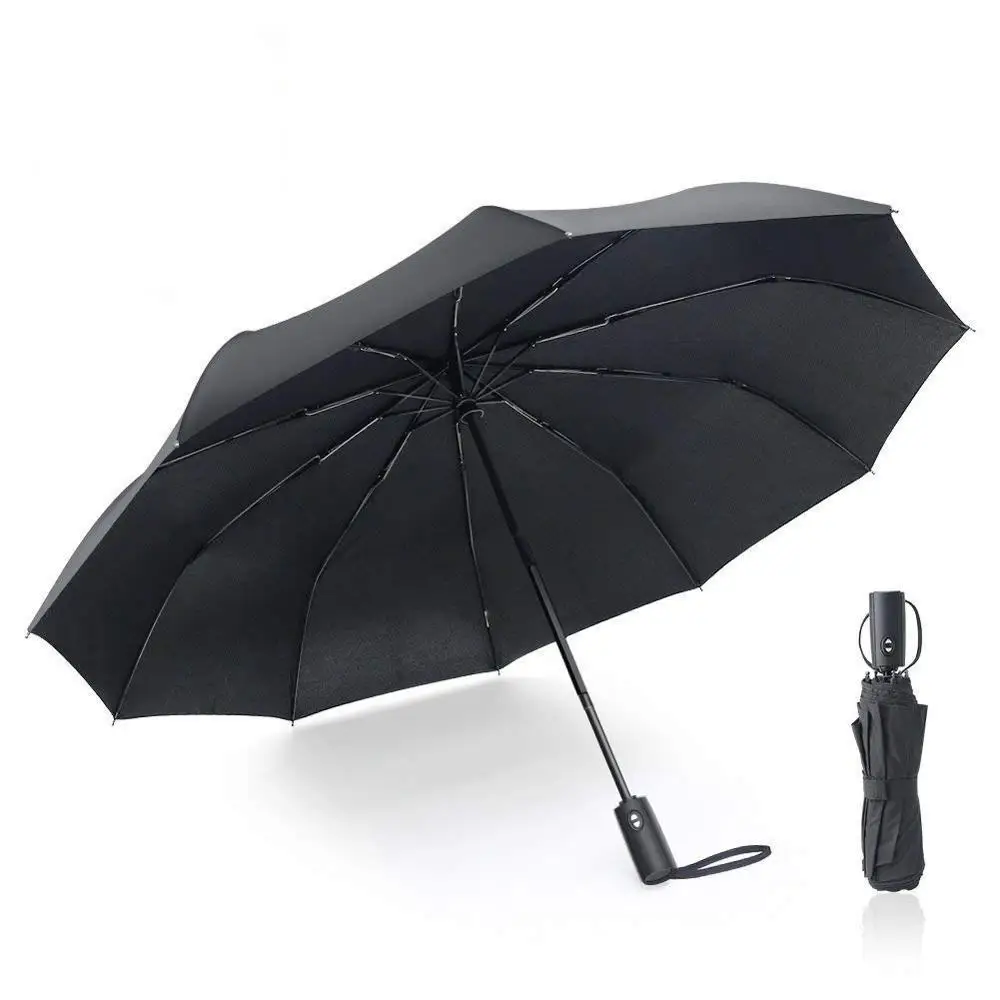 High Quality Automatic Customize Logo  3-Folding Umbrella Auto