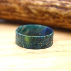 Ring Titanium Bands Blue Green Box Elder Wood Ring Cores For Tungsten Titanium Damascus Steel Blank Inlay Wedding Bands