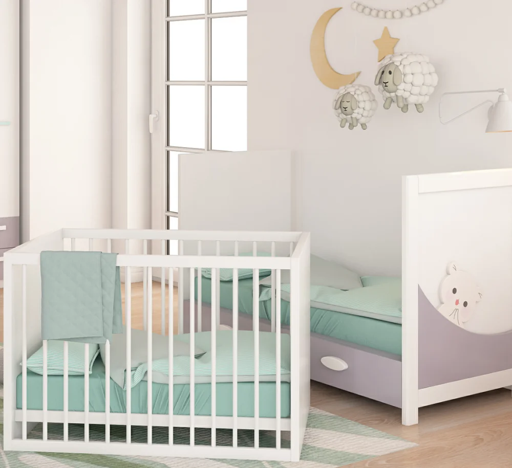 small cot with storage