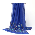 Viscose Shawl White Pashmina Viscose Indonesia Wide Shawl Viscose Pashmina Large Embroidered Shawl