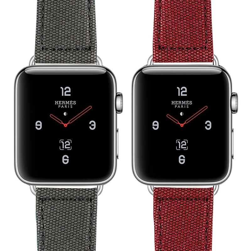 Usengka Hot Canvas Watch Bands Leather Watch Straps For Apple Watch Series 1/2/3/4/5  - Buy Straps For Apple Watch,Leather Watch Bands,Canvas Watch Bands Product  on Alibaba.com