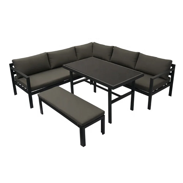 steel corner garden sofa