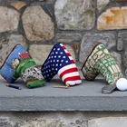 Golf Putter Headcover 2021 Designer 100% Wool Handstitched Monogrammed Needlepoint Golf Putter Headcover
