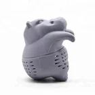 Strainer Tea Infuser Creative Hippo Silicone Tea Infusers Cute Loose Leaf Tea Steeper Strainer