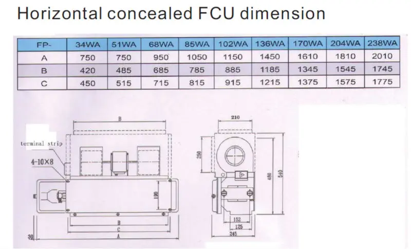 Fan Coil Unit, HISEER, Ceiling, Ducted - detail 4