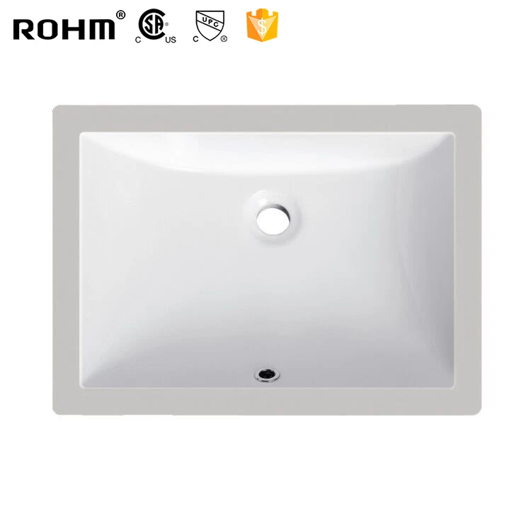 CUS1813 Ivory Color Chaozhou Ceramic Square Single Hole Classic Vanity Bathroom Sink Wash Basin manufacture