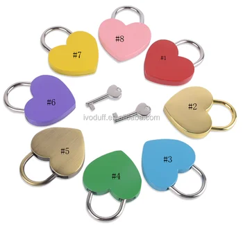 lock Ivoduff Wholesale Metal Heart Shape Lock With Different Colors