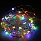 Homes 10m 100led Color Changing Copper Wire Battery Lights Ambiance Lighting For Outdoor Gardens Homes Dancing Christmas