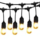 Lights Hanging Dimmable S14 Vintage Edison Bulbs 48ft String Lights Outdoor Led