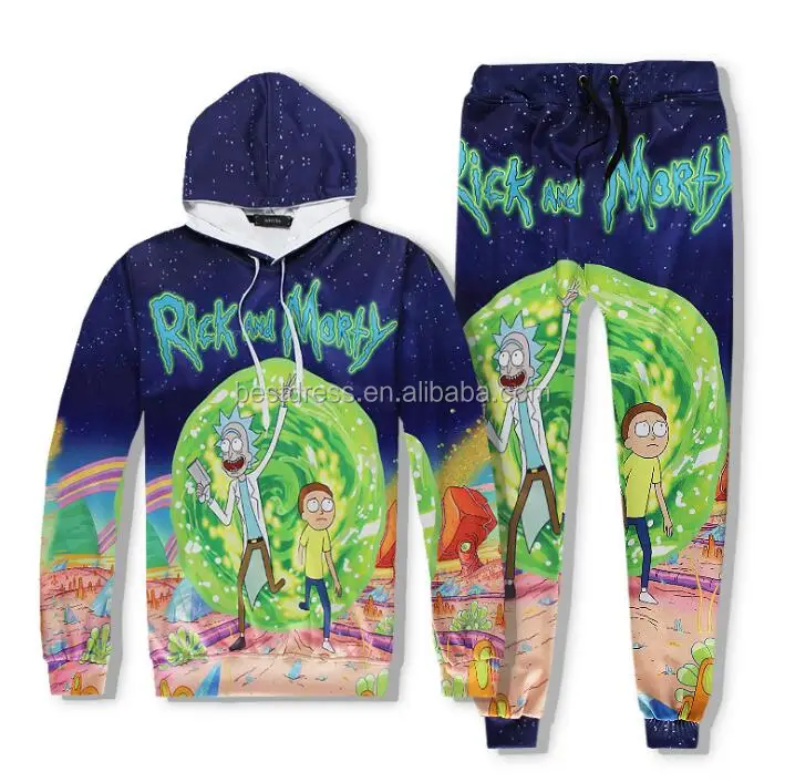 rick and morty 3d hoodie