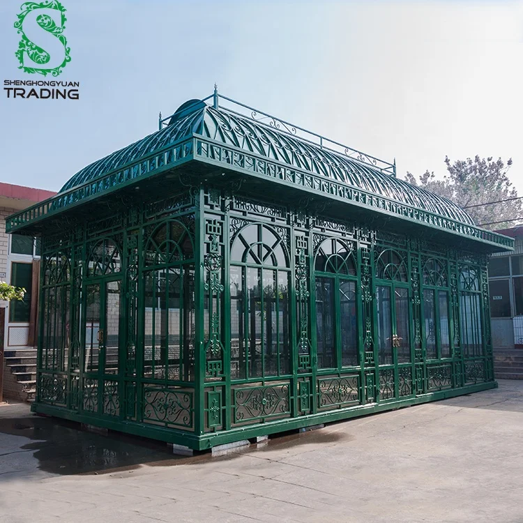 Metal Glass Gazebo Outdoor Gazebo 