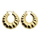 18k Gold Earrings Earringsgold 18K Gold Plated Alloy Big Earrings Jewelry UAE Market