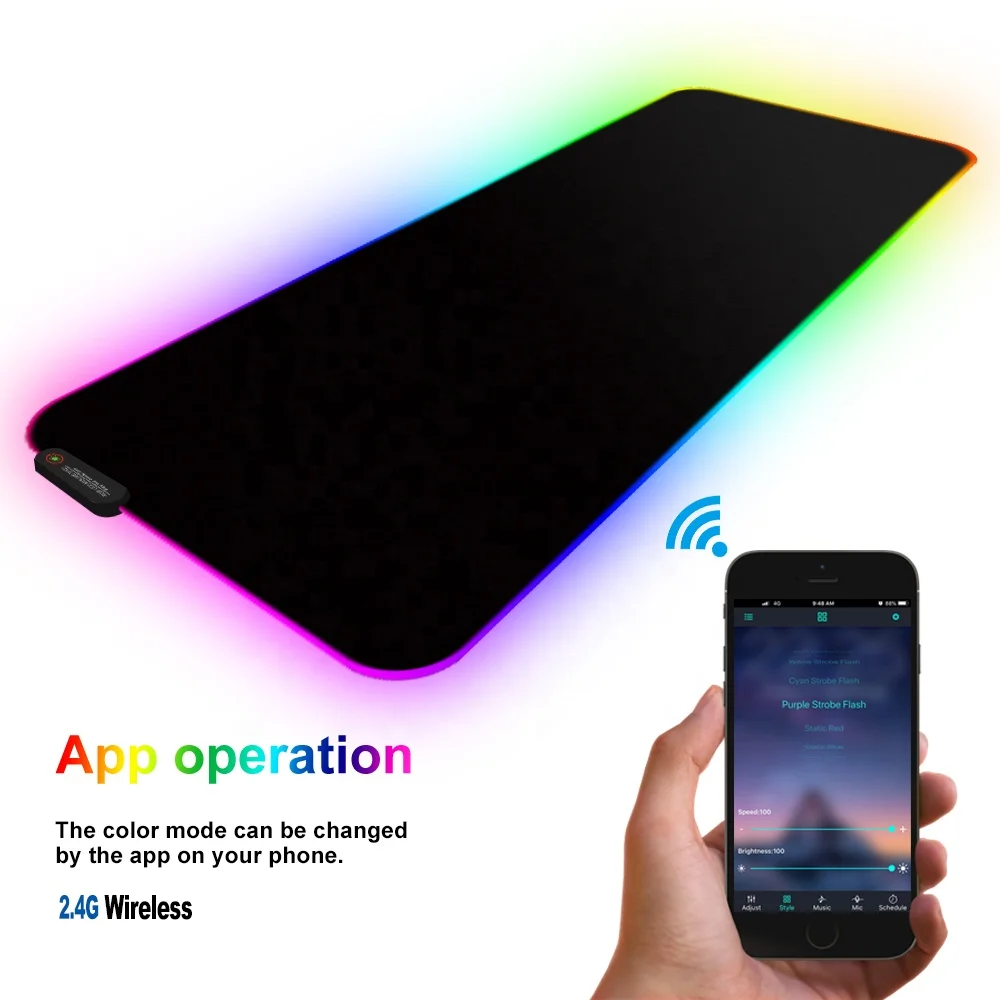 wireless led mouse pad