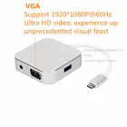 4 1 Usb A Type USB C To HDMI+VGA+U3+3.5MM Hub High Speed 5Gbps Data Transfer Support 4K 30Hz 4 In 1 Converter