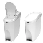 Plastic Bin Plastic Sanitary Bin 20L Slim Shape Plastic Foot Pedal Bin Lady Sanitary Bin For Bathroom