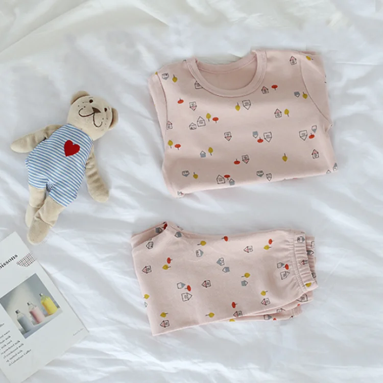 manufacturer Wholesale high quality 100% cotton coloful cute comfortable kids pyjamas baby clothes