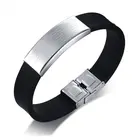 Stainless Steel 2020 Daily Wear Trendy High Quality Men's Silicone Bracelet 316 L Stainless Steel Bracelets