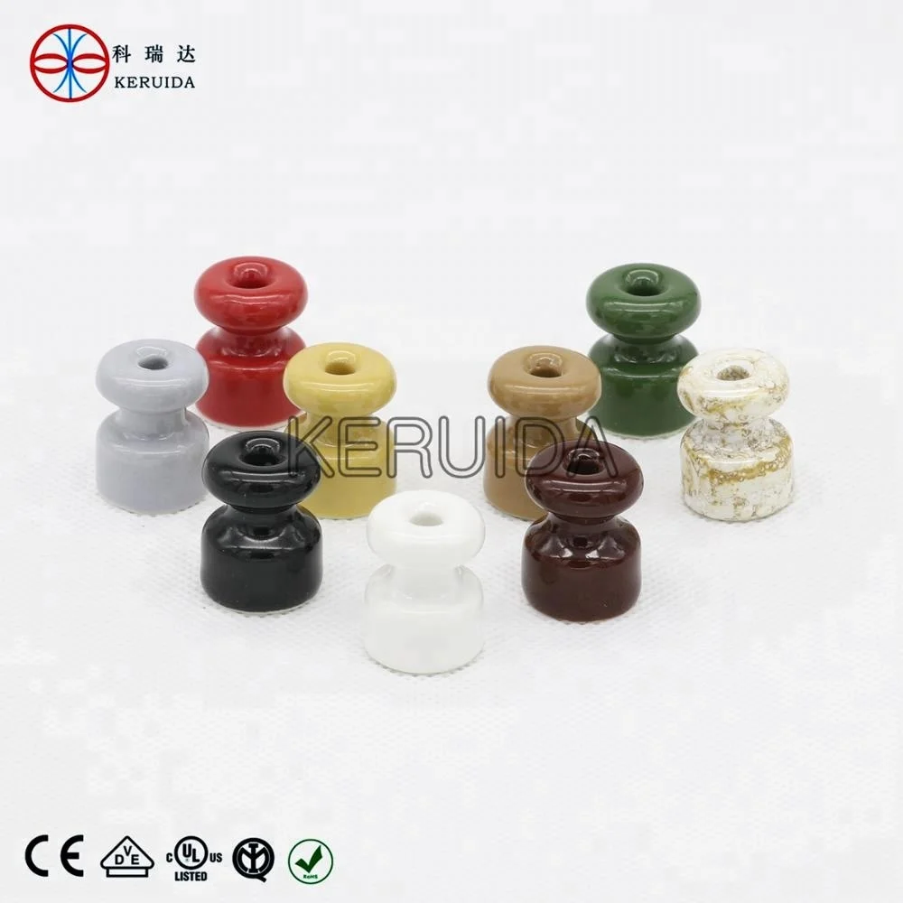 5Pcs/lot Porcelain Insulator for Wall Wiring Ceramic Insulators With Screw EBTY 