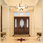 House Door Exterior Prettywood Transitional Model Exterior Design Oval Glass Solid Wooden House Doors
