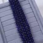 Semi-precious Beads Stone Beads Manufacture Tear Drop Shaped Blue Semi-precious Stone Beads